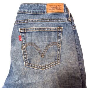 Levis 515 Bootcut Jeans Womens 10M Medium Wash Stretch Denim Mid Rise Blue